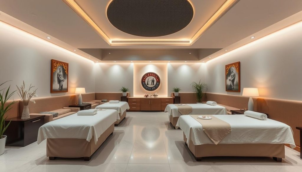 A luxurious massage parlor in Maltepe, with a tranquil ambiance and top-notch facilities. The interior features soft lighting, plush furniture, and serene decor, creating a calming environment for visitors. The massage stations are well-equipped, with high-quality massage tables and linens. The therapists are experienced professionals, offering a range of therapeutic massages tailored to the client's needs. The overall atmosphere exudes a sense of relaxation and rejuvenation, catering to the discerning clientele seeking a premium massage experience in Maltepe.