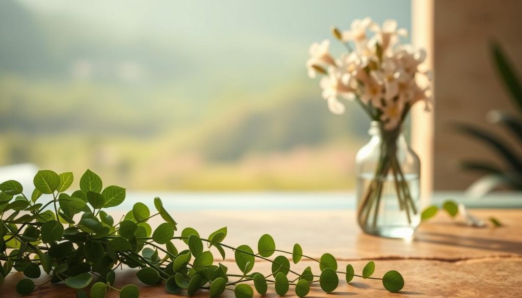 A serene and calming spa-like setting, with a soft, diffused lighting and a warm color palette. In the foreground, a lush, verdant plant cascades over a smooth, natural stone surface, symbolizing the growth and nourishment that empathy can bring to customer relationships. In the middle ground, a delicate glass vase filled with fragrant flowers, their petals gently swaying, evoking a sense of tranquility and emotional connection. The background features a blurred, soothing landscape, perhaps a tranquil garden or a cozy, inviting interior, hinting at the restorative and harmonious environment that empathy can foster in a business setting. A serene and calming spa-like setting, with a soft, diffused lighting and a warm color palette. In the foreground, a lush, verdant plant cascades over a smooth, natural stone surface, symbolizing the growth and nourishment that empathy can bring to customer relationships. In the middle ground, a delicate glass vase filled with fragrant flowers, their petals gently swaying, evoking a sense of tranquility and emotional connection. The background features a blurred, soothing landscape, perhaps a tranquil garden or a cozy, inviting interior, hinting at the restorative and harmonious environment that empathy can foster in a business setting.