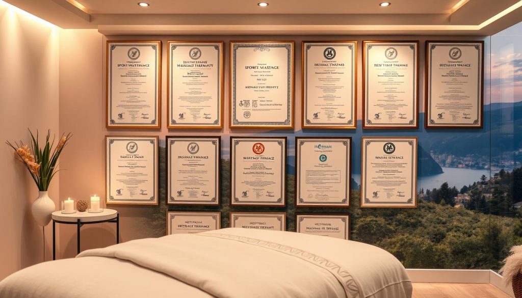A well-lit, high-resolution image showcasing the diverse qualifications and expertise of Istanbul's massage therapists. The foreground depicts an elegantly designed massage room, with soothing lighting, plush fabrics, and high-quality massage equipment. In the middle ground, a series of certificates, diplomas, and accreditations from respected healthcare institutions are displayed, highlighting the therapists' extensive training and expertise in various massage modalities, including sports massage, deep tissue therapy, and aromatherapy. The background features a serene, natural landscape, conveying a sense of tranquility and holistic wellness. The overall atmosphere is one of professionalism, expertise, and a commitment to providing exceptional healthcare services to the people of Istanbul. A well-lit, high-resolution image showcasing the diverse qualifications and expertise of Istanbul's massage therapists. The foreground depicts an elegantly designed massage room, with soothing lighting, plush fabrics, and high-quality massage equipment. In the middle ground, a series of certificates, diplomas, and accreditations from respected healthcare institutions are displayed, highlighting the therapists' extensive training and expertise in various massage modalities, including sports massage, deep tissue therapy, and aromatherapy. The background features a serene, natural landscape, conveying a sense of tranquility and holistic wellness. The overall atmosphere is one of professionalism, expertise, and a commitment to providing exceptional healthcare services to the people of Istanbul.